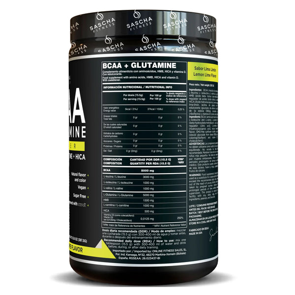 Sascha Fitness BCAA Glutamine Limon