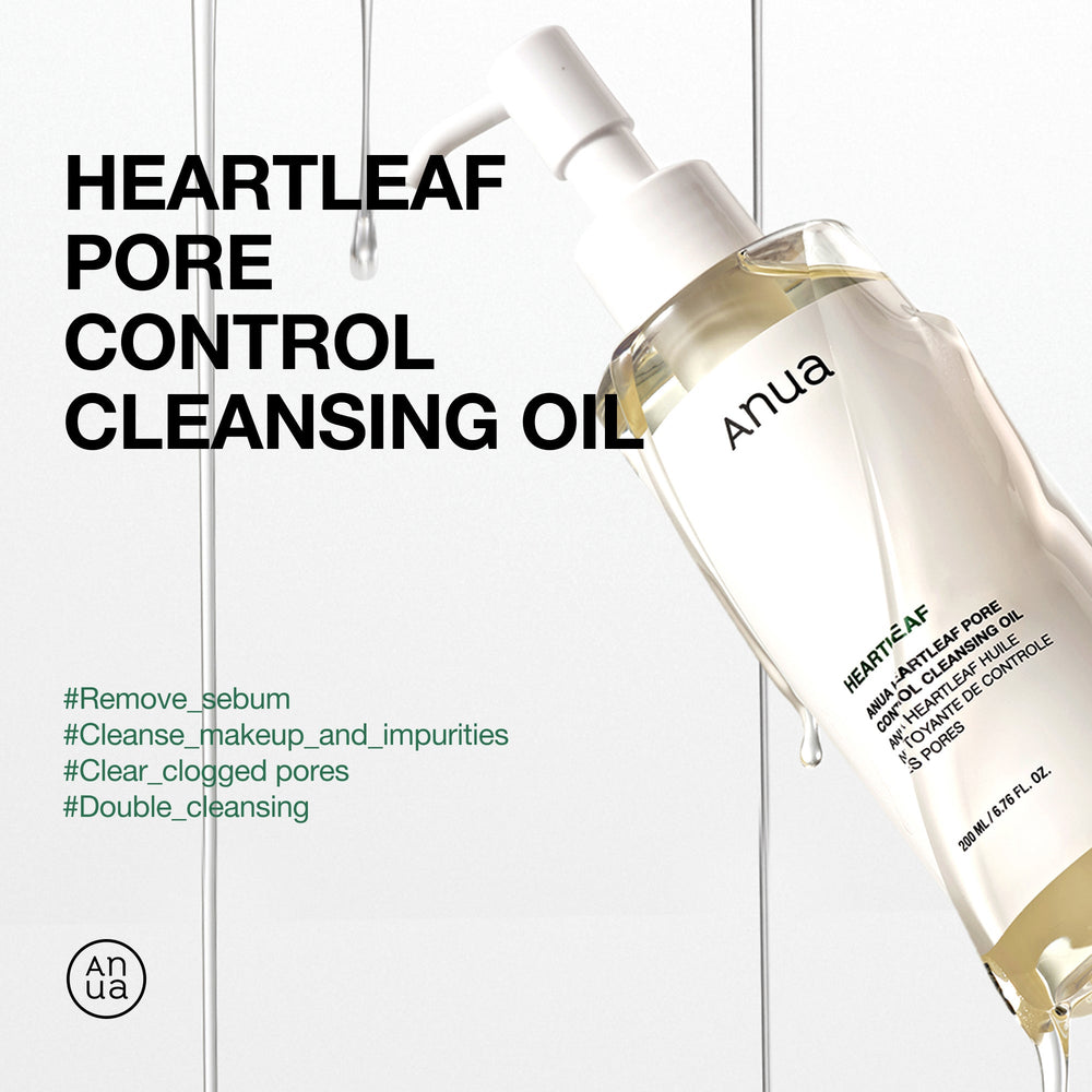 Limpiador en aceite ANUA Heartleaf Pore Control de 200 ml con dosificador