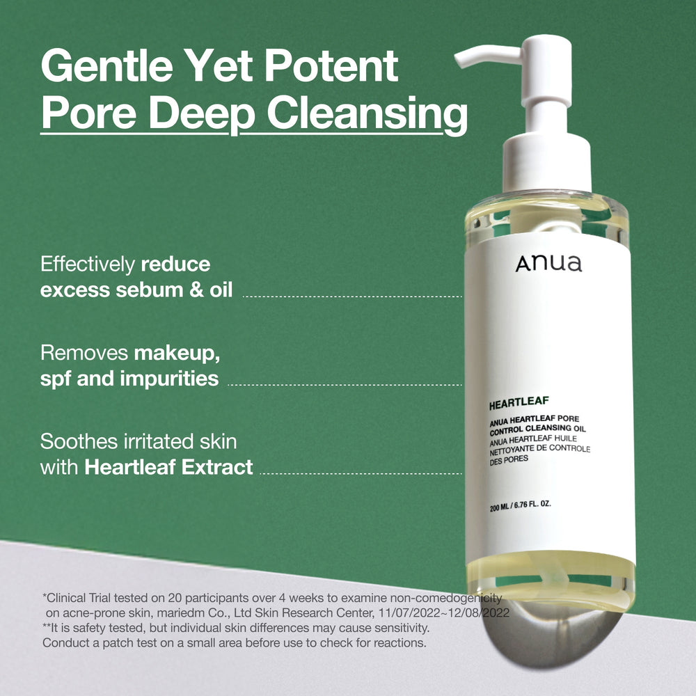 Limpiador en aceite ANUA Heartleaf Pore Control de 200 ml con dosificador