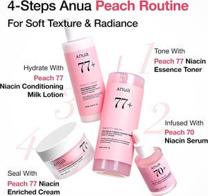 Sérum Peach 70 Niacin de ANUA, frasco con cuentagotas de 30 ml