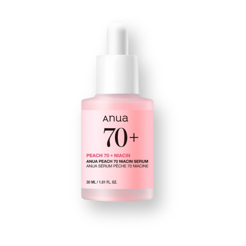 Sérum Peach 70 Niacin de ANUA, frasco con cuentagotas de 30 ml