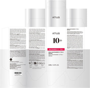 Envase y ficha del sérum ANUA Niacinamide 10 + TXA 4