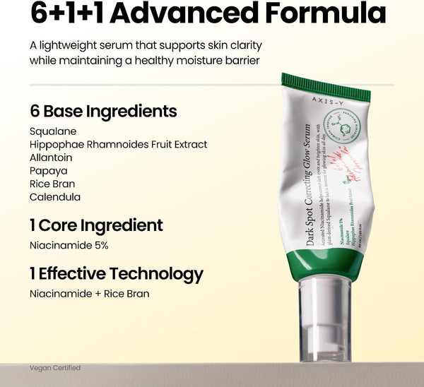 Fórmula 6+1+1 Advanced del sérum AXIS-Y Dark Spot Correcting Glow Serum