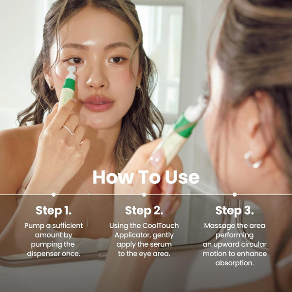 Cómo aplicar el contorno de ojos AXIS-Y Vegan Collagen Eye Serum
