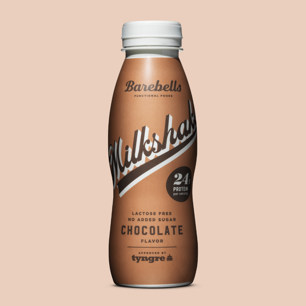 Envase de el batido proteico chocolate de Barebells