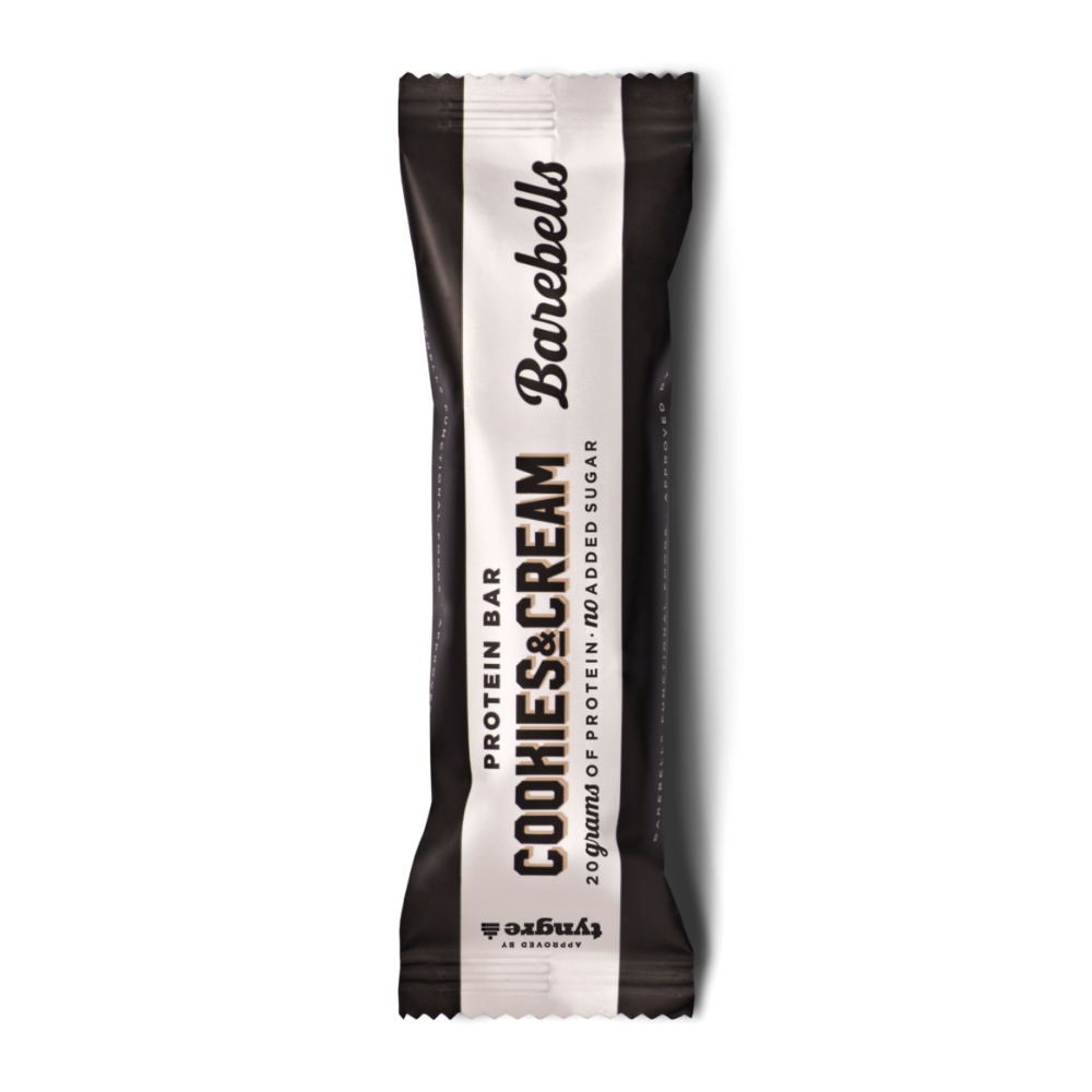 Envase de la barrita proteico cookies & cream de Barebells