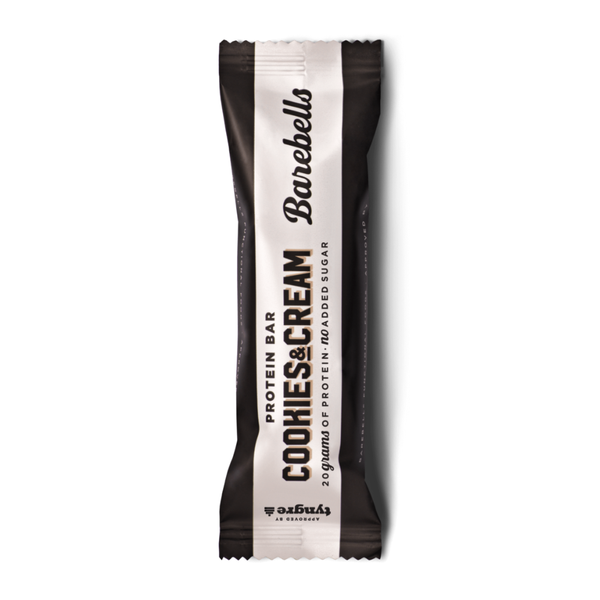 Envase de la barrita proteico cookies & cream de Barebells