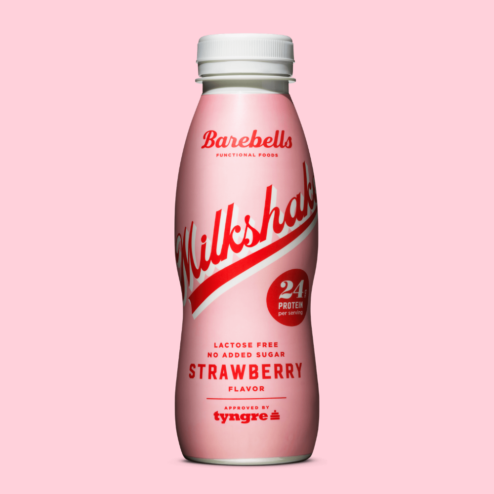 Envase de el batido proteico fresa de Barebells
