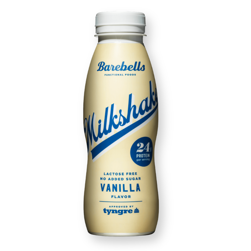 Envase de el batido proteico vainilla de Barebells
