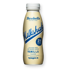 Envase de el batido proteico vainilla de Barebells