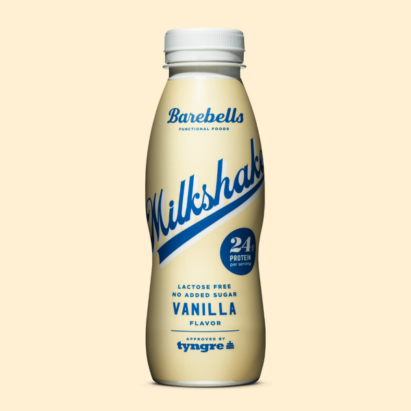 El batido proteico vainilla de barebells, vista de detalle