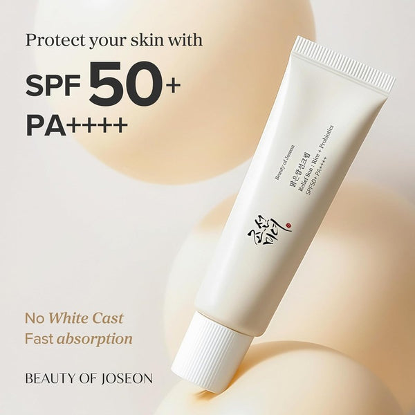 Protector solar Relief Sun Rice SPF50+ de Beauty of Joseon, tubo de 50 ml