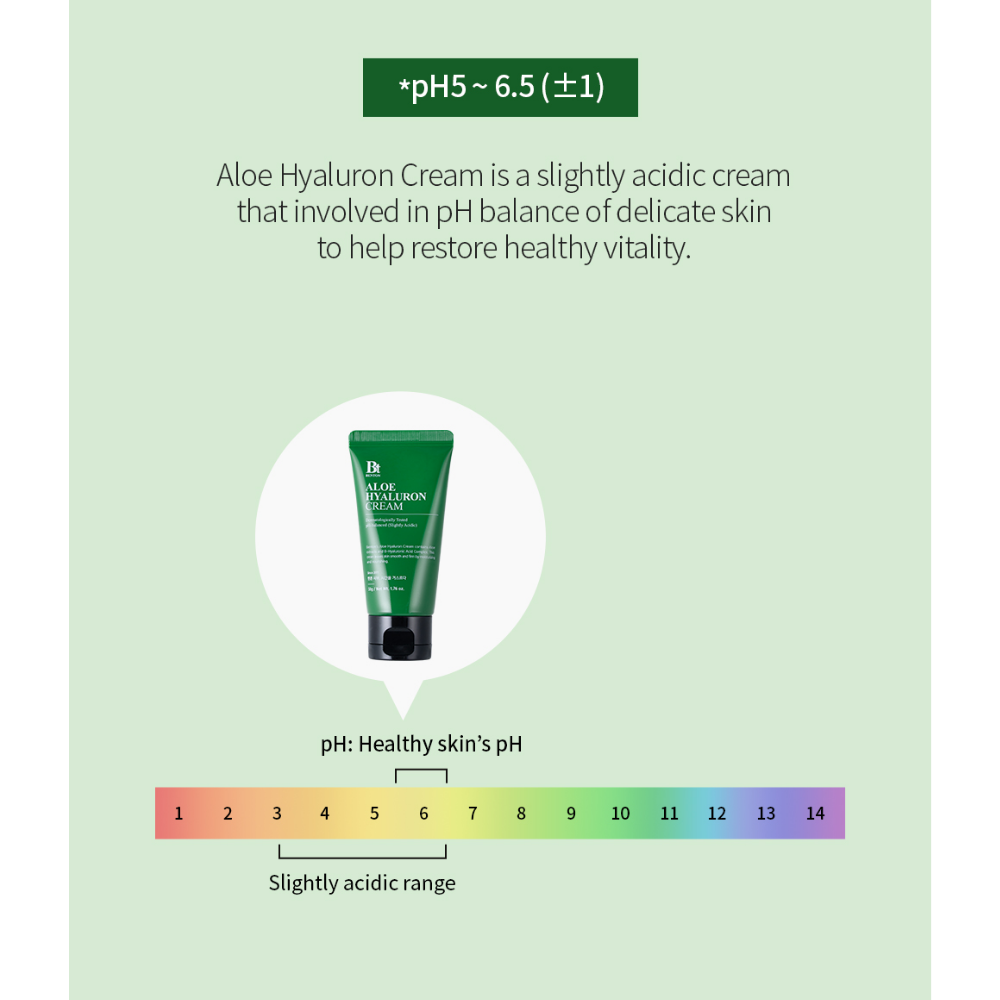 Crema hidratante Benton Aloe Hyaluron Cream, tubo verde de 50 g