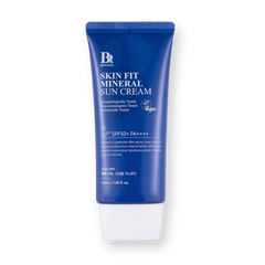 Protector solar Benton Skin Fit Mineral Sun Cream SPF50+, tubo azul de 50 ml