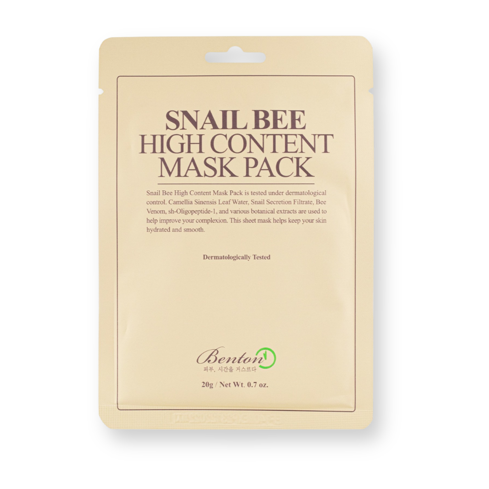 Mascarilla facial Snail Bee High Content de Benton, sobre de 20 g