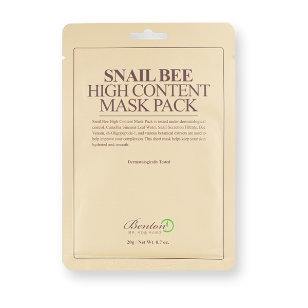 Mascarilla facial Snail Bee High Content de Benton, sobre de 20 g