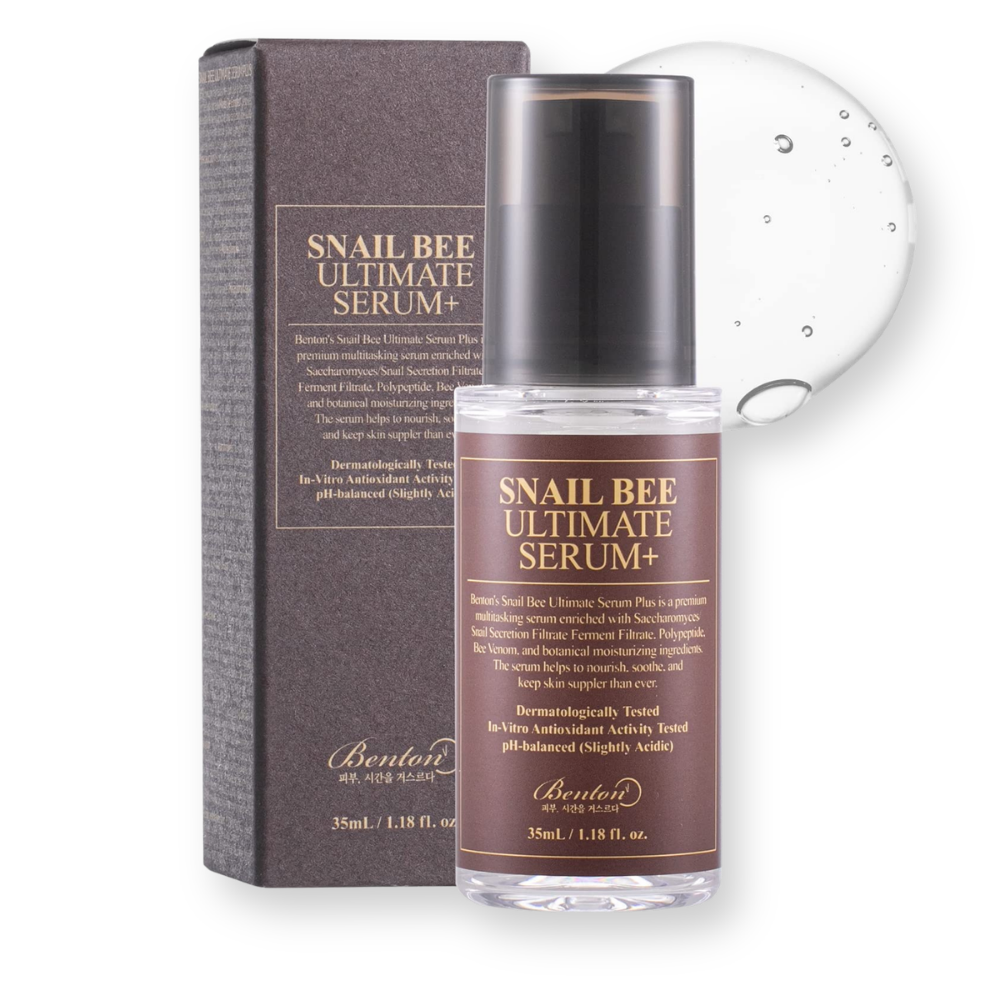 Sérum Benton Snail Bee Ultimate Serum+, frasco con dosificador de 35 ml