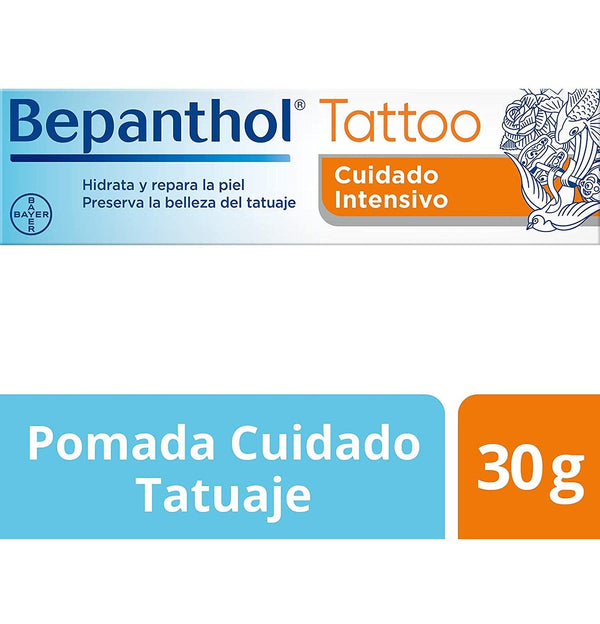 Bepanthol Tattoo Pomada Cuidado Tatuaje 30 g: hidrata y repara la piel y preserva la belleza del tatuaje