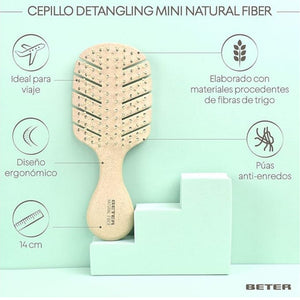 Mini cepillo desenredante Natural Fiber de Beter: fibra de trigo biodegradable