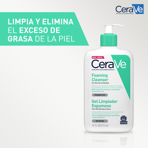 Gel Limpiador Espumoso CeraVe 473 ml: limpia y elimina el exceso de grasa de la piel