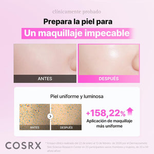 El sérum COSRX The 6 Peptide prepara la piel para un maquillaje más uniforme