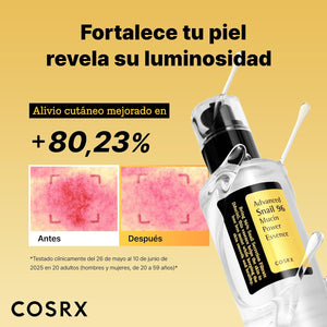 Resultado del test clínico de la esencia COSRX Snail 96 sobre el alivio cutáneo