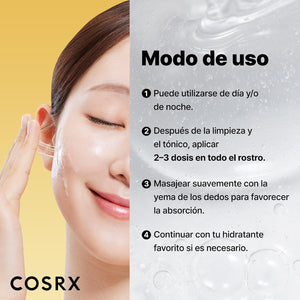 Modo de uso de la esencia COSRX Snail 96 en cuatro pasos
