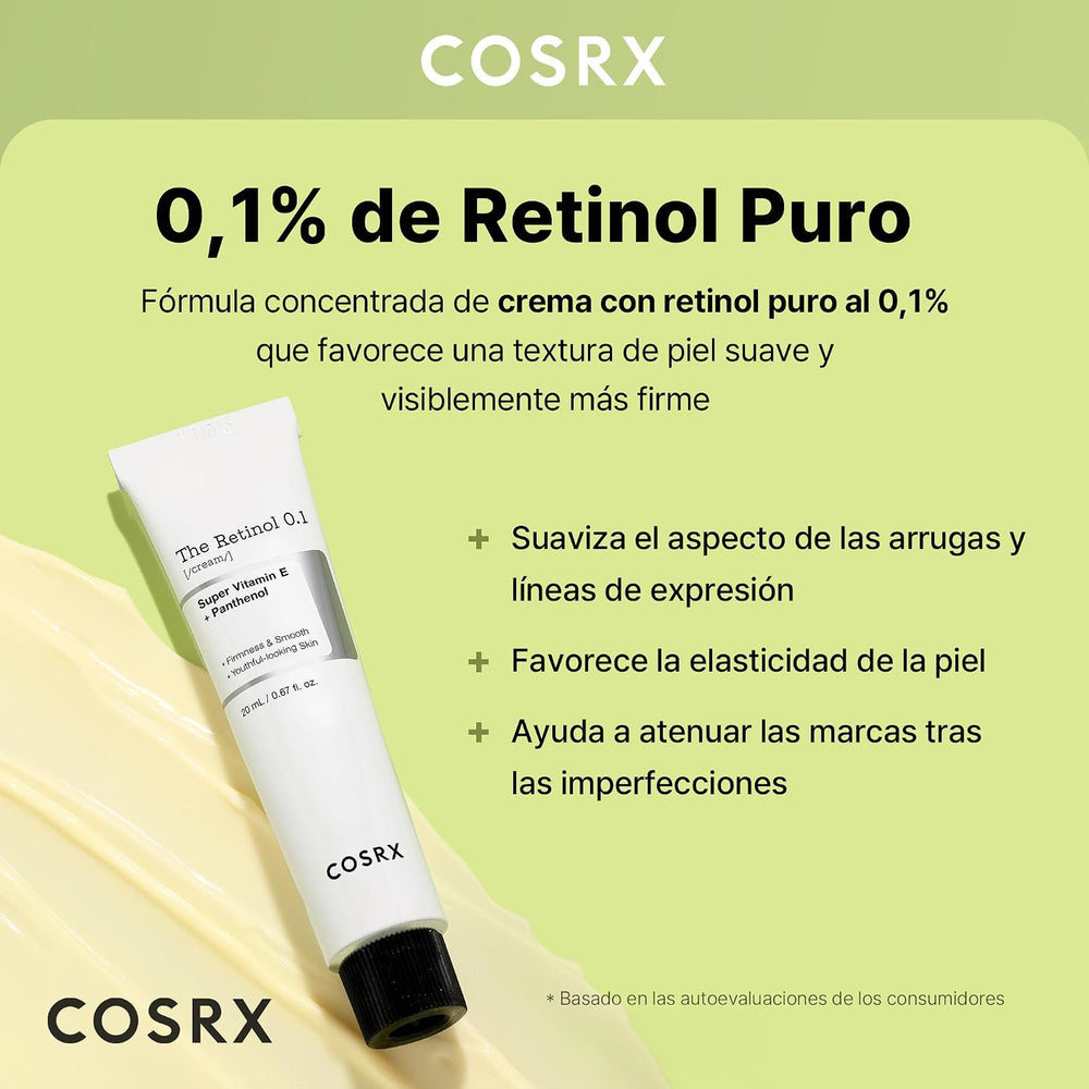 Crema The Retinol 0.1 de COSRX, tubo de 20 ml