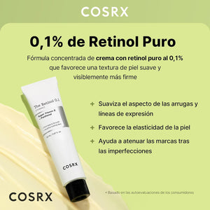Crema The Retinol 0.1 de COSRX, tubo de 20 ml