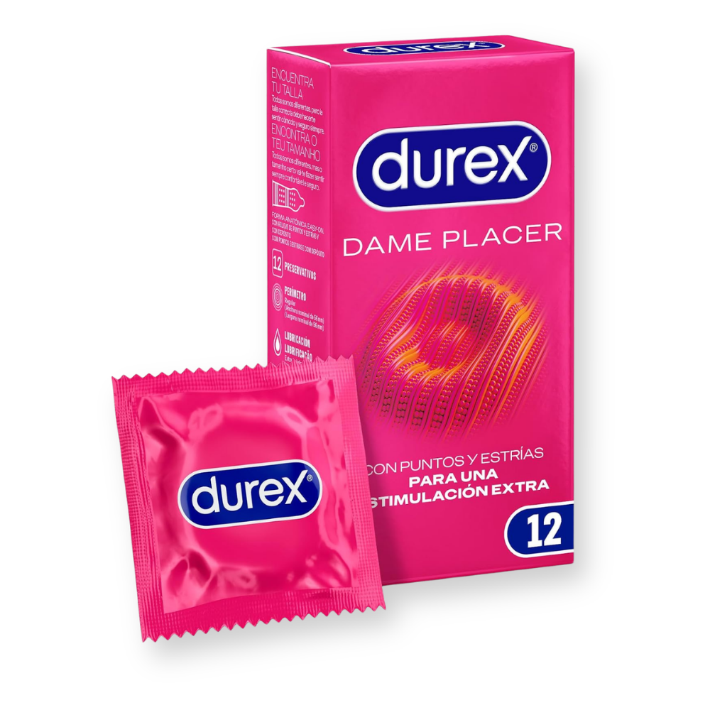 Preservativos Dame Placer Puntos y Estrías 12u