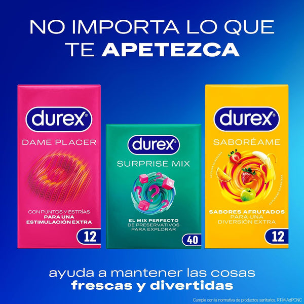 Preservativos Dame Placer Puntos y Estrías 12u · surprise saboreame