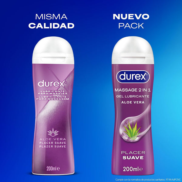 Gel Masaje y Lubricante Aloe Vera 2 en 1 · nuevo pack