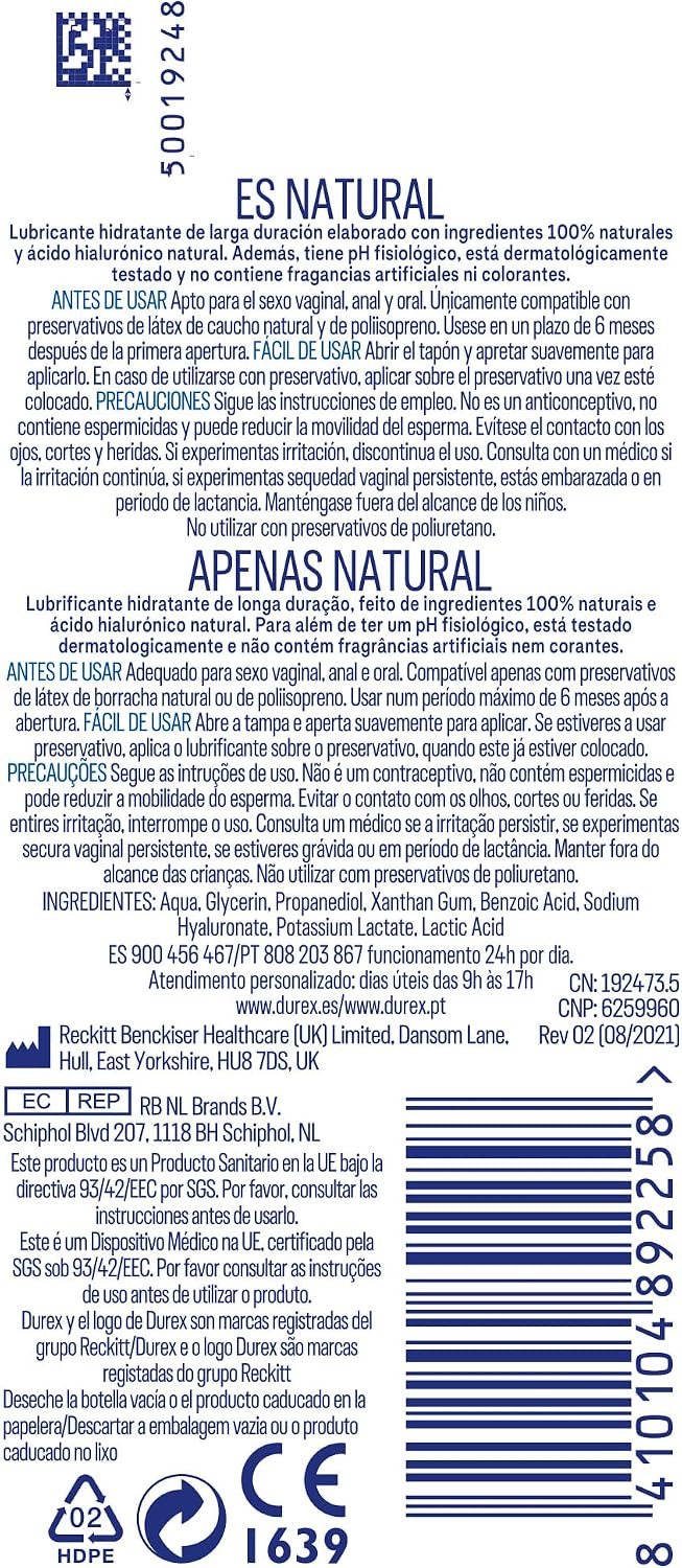 Lubricante Naturals Extra Hidratante 100ml