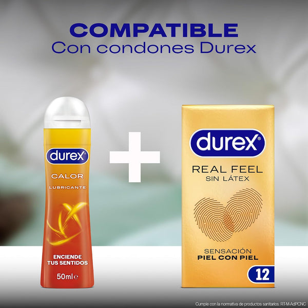 Lubricante Play Efecto Calor 50ml · compatible condones