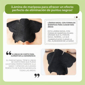 Lámina en forma de mariposa del Butterfly Nose Strip de G9 Skin con sus seis líneas de corte