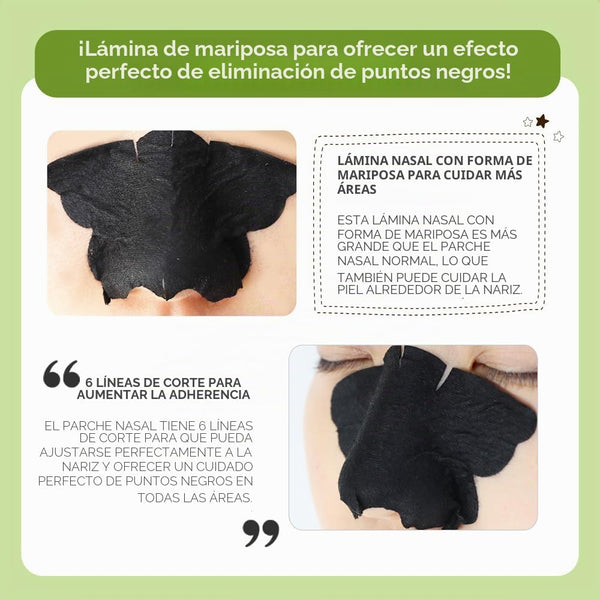 Lámina en forma de mariposa del Butterfly Nose Strip de G9 Skin con sus seis líneas de corte