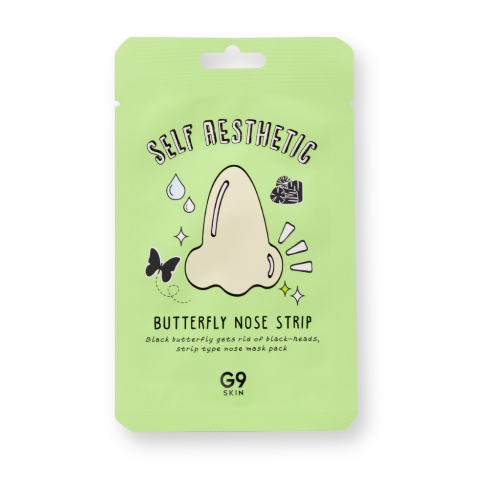 Sobre del parche nasal Butterfly Nose Strip de G9 Skin, formato individual