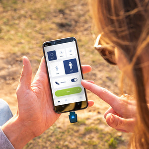 App de heat it con los ajustes de duración y modo adulto o niño