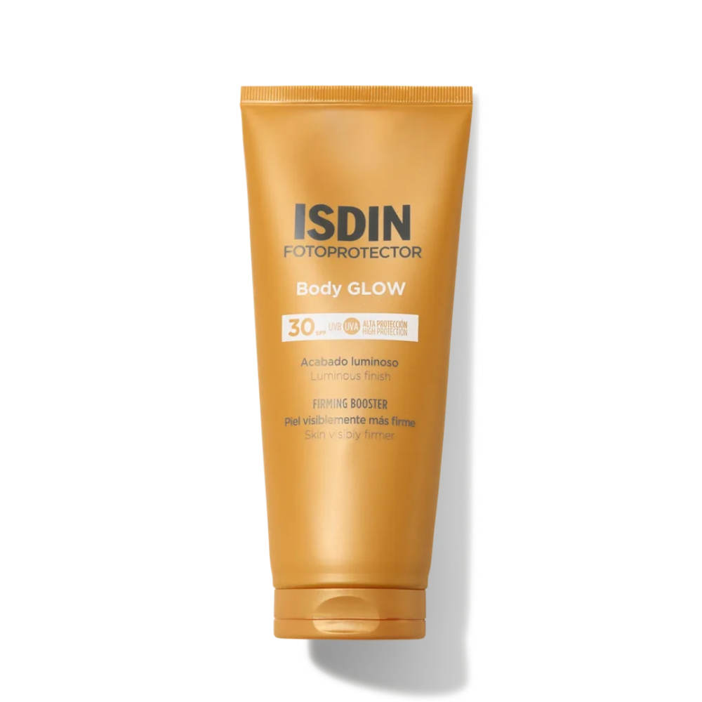 Fotoprotector ISDIN Body Glow SPF 30, tubo de 200 ml