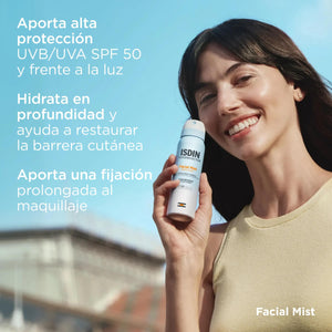 Beneficios de Protector Solar Facial SPF50 en Bruma 100ml de ISDIN