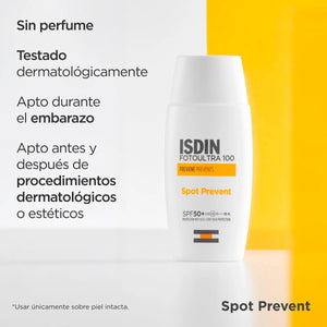 Características de Protector Solar Facial SPF50+ Spot Prevent 50ml de ISDIN