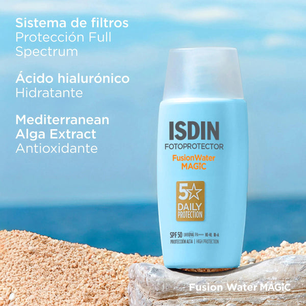 Ingredientes de Protector Solar Facial SPF50 Fusion Water Magic 50ml de ISDIN