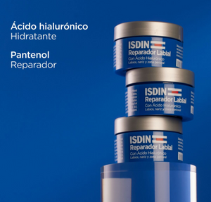 Activos del Reparador Labial de ISDIN: ácido hialurónico hidratante y pantenol
