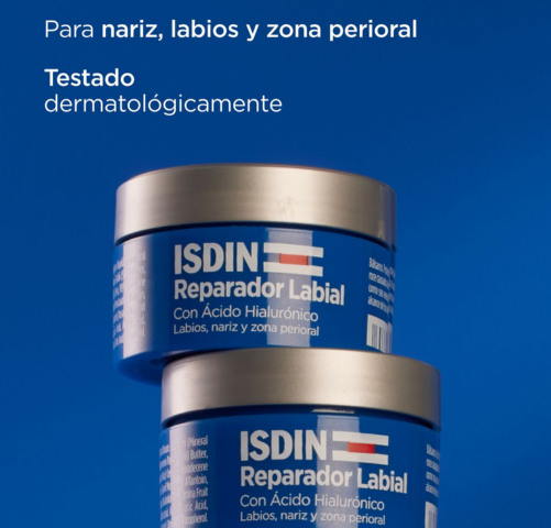 ISDIN Reparador Labial Bálsamo con ácido hialurónico, tarrito de 10 ml