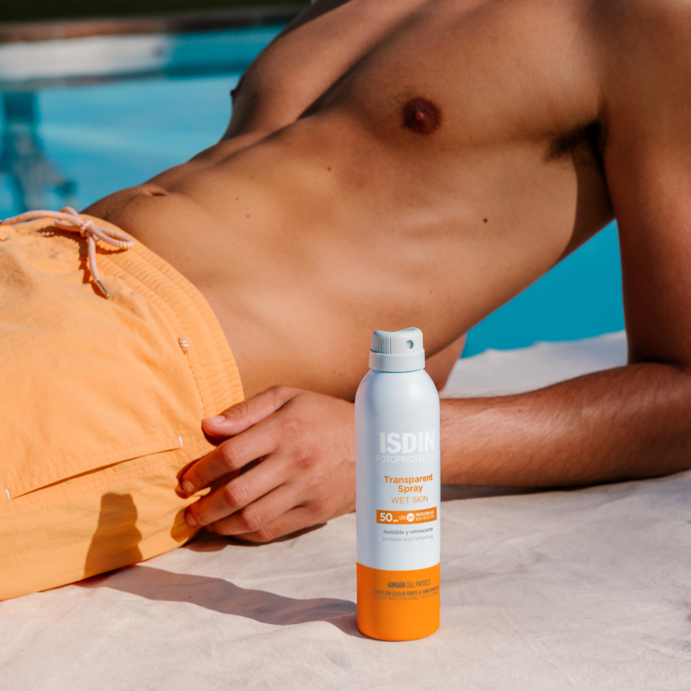 Fotoprotector ISDIN Transparent Spray Wet Skin SPF 50, spray de 250 ml
