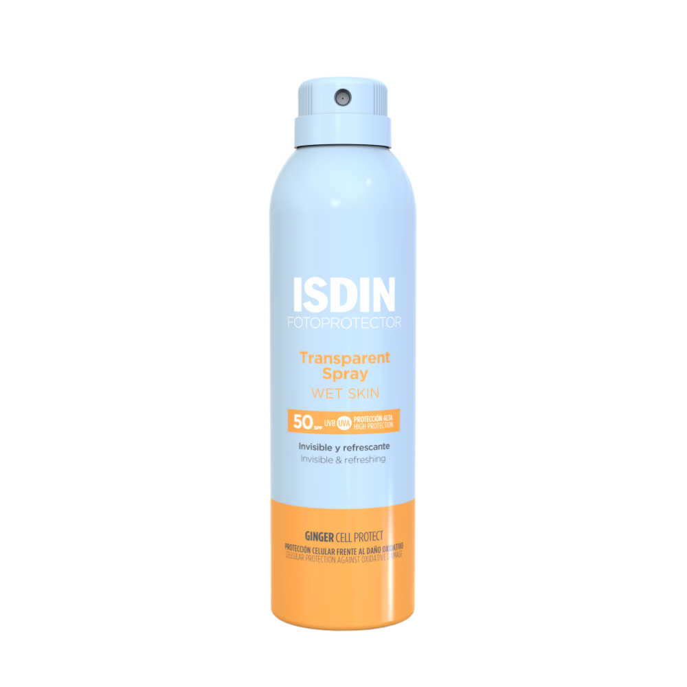 Fotoprotector ISDIN Transparent Spray Wet Skin SPF 50, spray de 250 ml