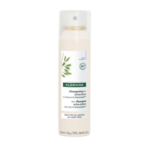 Champú seco Klorane extra-suave a la avena y ceramida, spray de 150 ml
