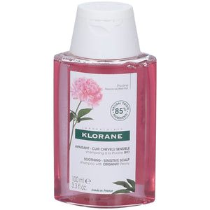 Champú Klorane a la peonía, frasco de 100 ml formato viaje