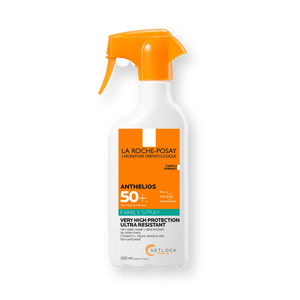 Envase de el spray solar familiar Anthelios SPF50+ de La Roche-Posay, 300 ml