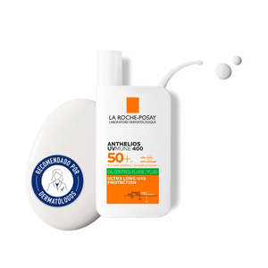 El fluido solar Oil Control Anthelios UVMune 400 SPF50+ de La Roche-Posay: características del producto